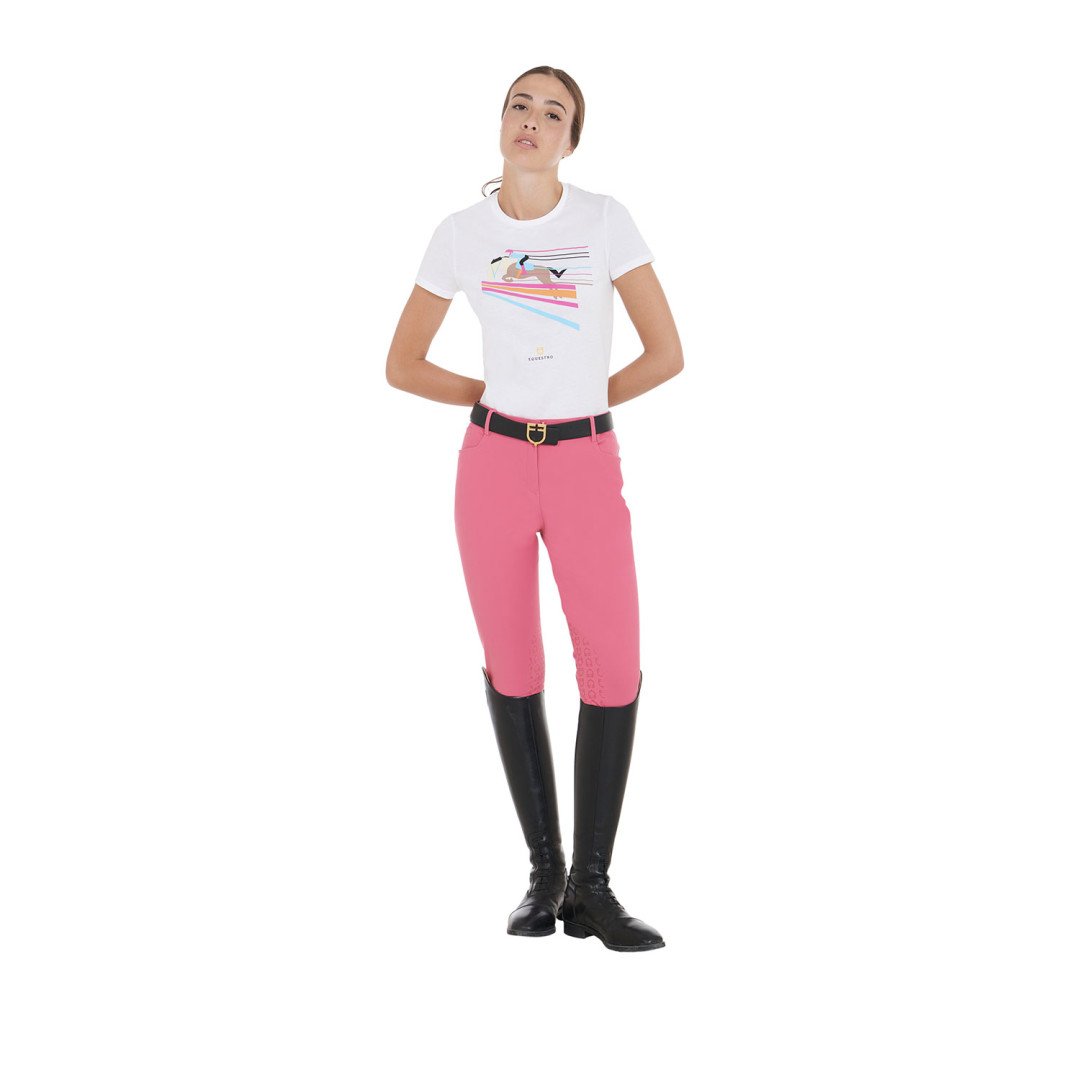 T-shirt  T-shirt Donna Slim Fit Disegno Salto Colorato 52,46 €
