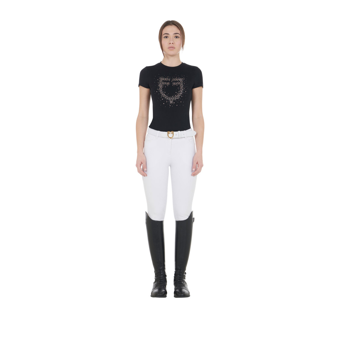 Camiseta de manga corta  T-shirt donna slim fit logo strass rosa 65,49 € Camiseta de manga corta  T-shirt donna slim fit logo strass rosa 65,49 €