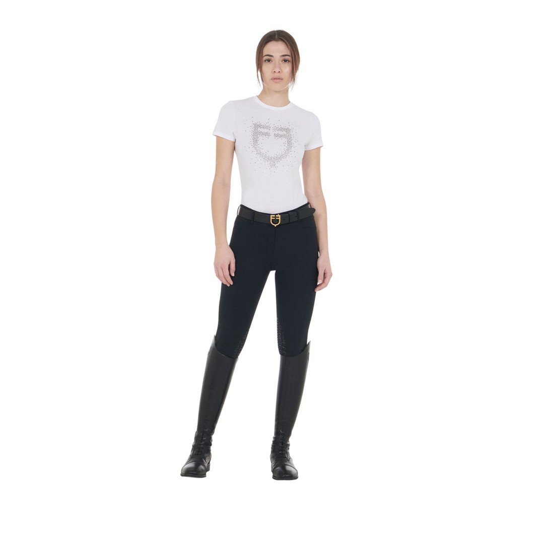 T-shirt Donna Monta Inglese T-shirt donna slim fit logo strass rosa 65,49&nbsp;€