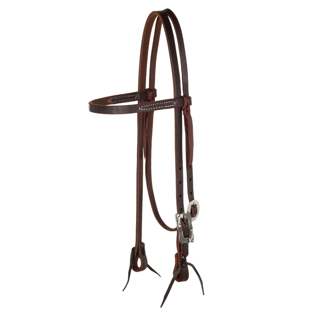 bridon BROWBAND BLACK STEEL BUCKLE OILED WESTERN BRIDLE 118,44&nbsp;€