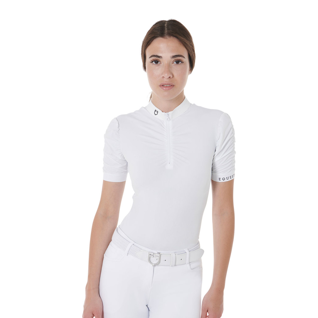 Polo de competición  Polo donna slim fit da concorso con maniche arricciate 69,67 € Polo de competición  Polo donna slim fit da concorso con maniche arricciate 69,67 €