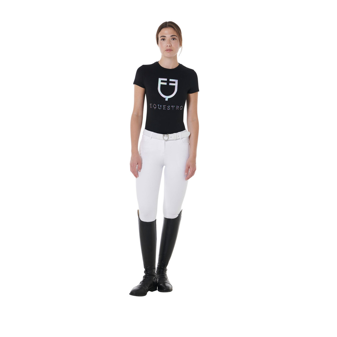 T-Shirt  slim fit Damen-T-Shirt mit mehrfarbigem Logo-Print 61,48 € T-Shirt  slim fit Damen-T-Shirt mit mehrfarbigem Logo-Print 61,48 €