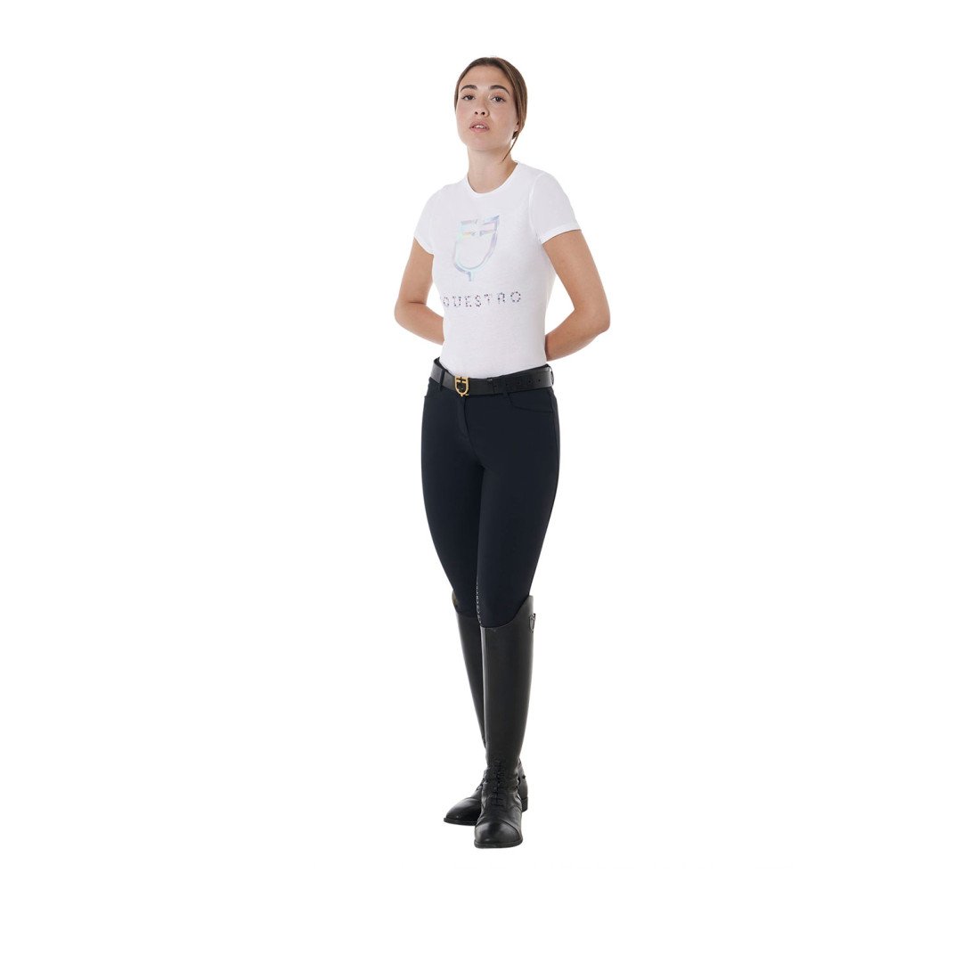 T-shirt Donna Monta Inglese T-shirt donna slim fit stampa logo multicolore 61,48&nbsp;€