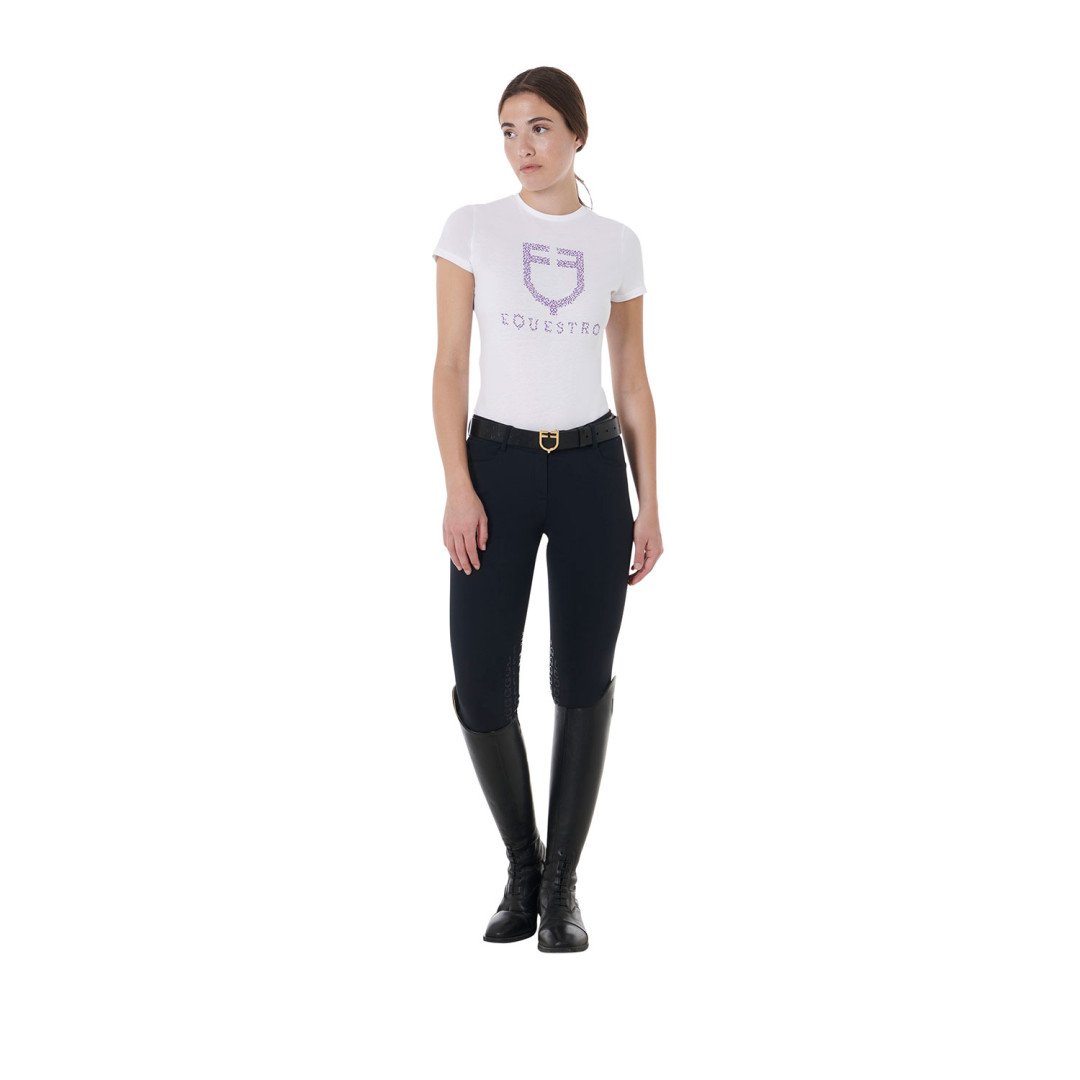 T-shirt T-shirt donna slim fit con diamanti fucsia 48,36&nbsp;€