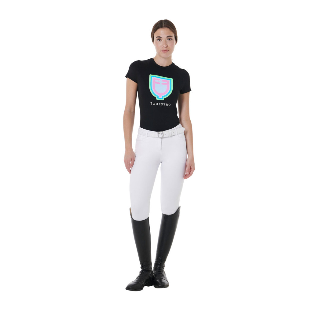 T-shirt  T-shirt donna slim fit con logo psichedelico 56,56 €