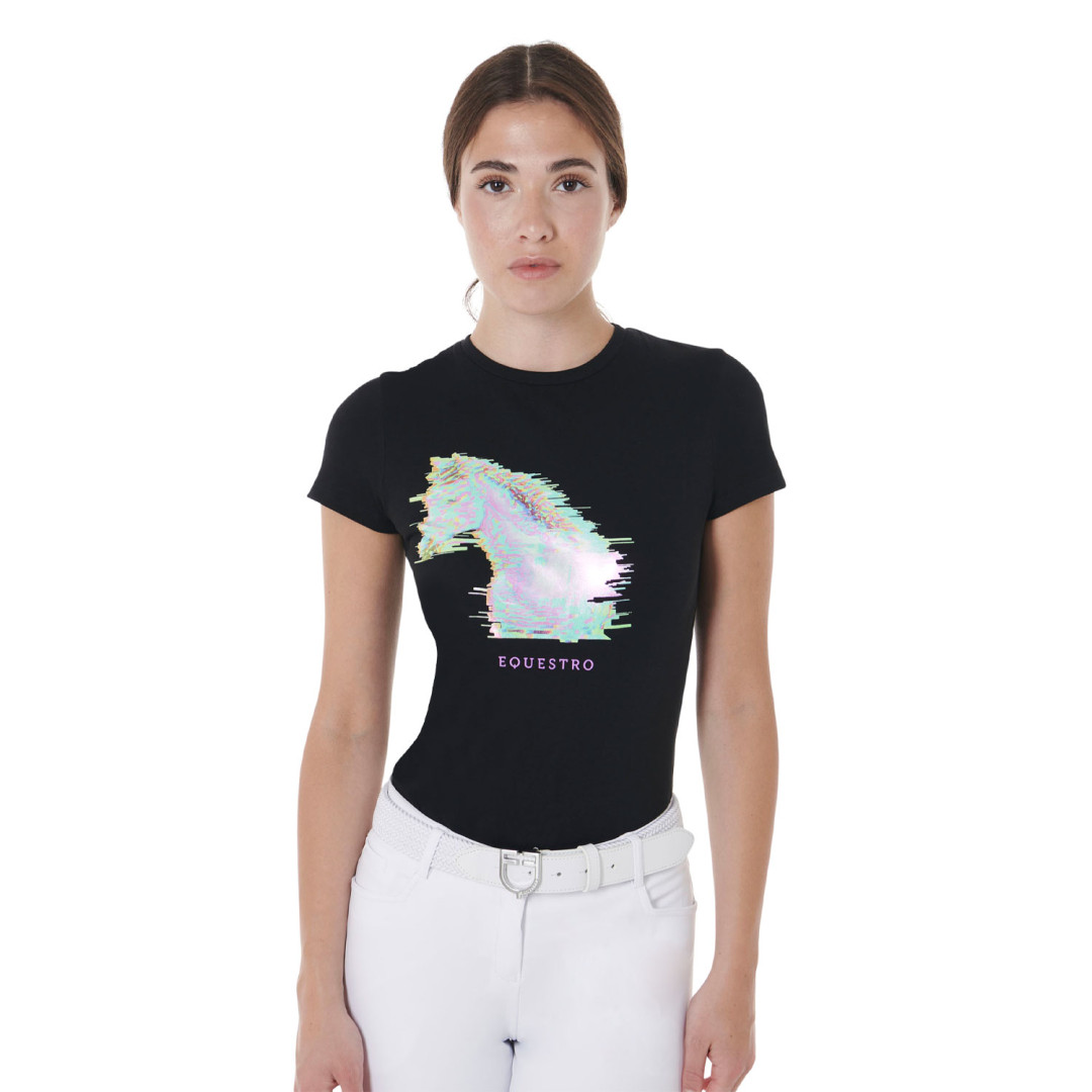 T-shirt  slim fit women's t-shirt with horse print 56,56 €