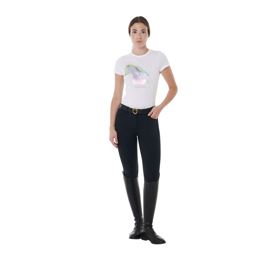 Camiseta de manga corta Camiseta de mujer slim fit con estampado de caballos 56,56&nbsp;€