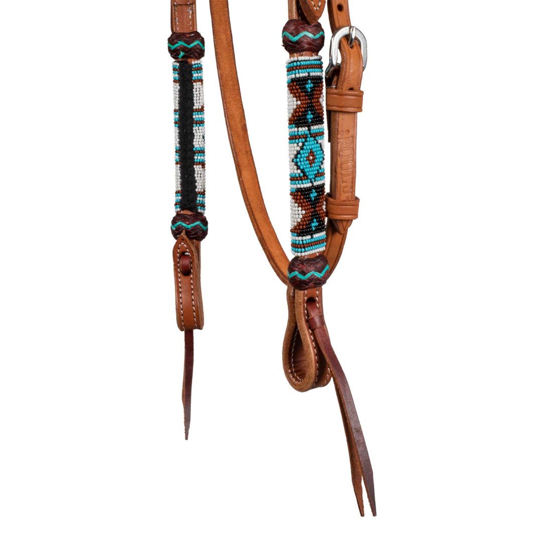 cabeçada TESTIERA WESTERN CON PERLE NAVAJO 81,97&nbsp;€