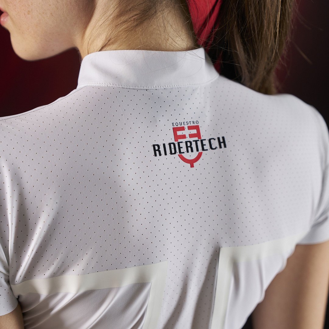Pólo de competição Polo concorso donna Equestro Ridertechnology tessuto traforato 98,36&nbsp;€