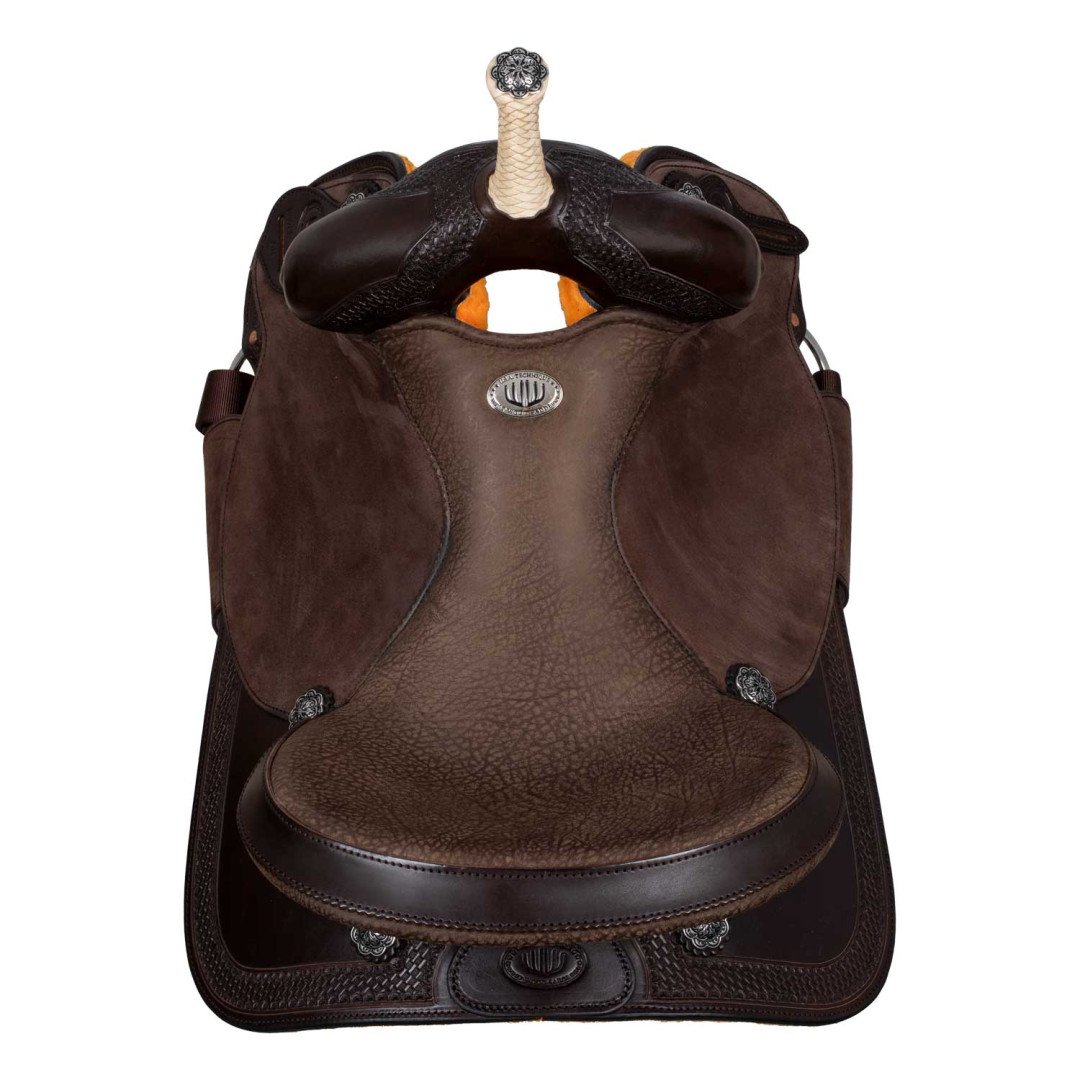 Barrel saddle  Sella Westwood basic barrel MJ, brown/reverse brown, border basket tooling 2,00 €