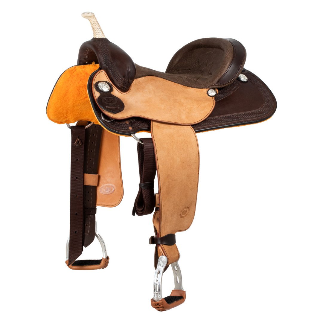 Barrel saddle  Sella Westwood basic barrel MJ brown/reverse natural border basket tooling 2,00 €