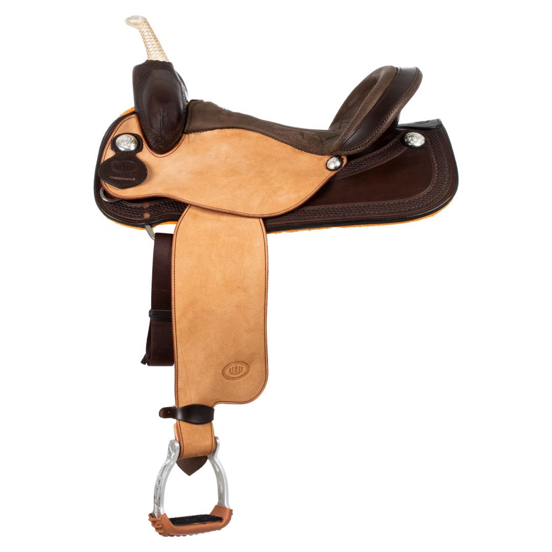 Barrel saddle  Sella Westwood basic barrel MJ brown/reverse natural border basket tooling 2,00 €