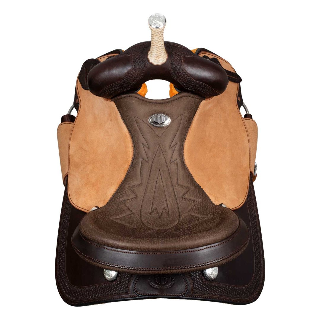 Barrel saddle  Sella Westwood basic barrel MJ brown/reverse natural border basket tooling 2,00 €