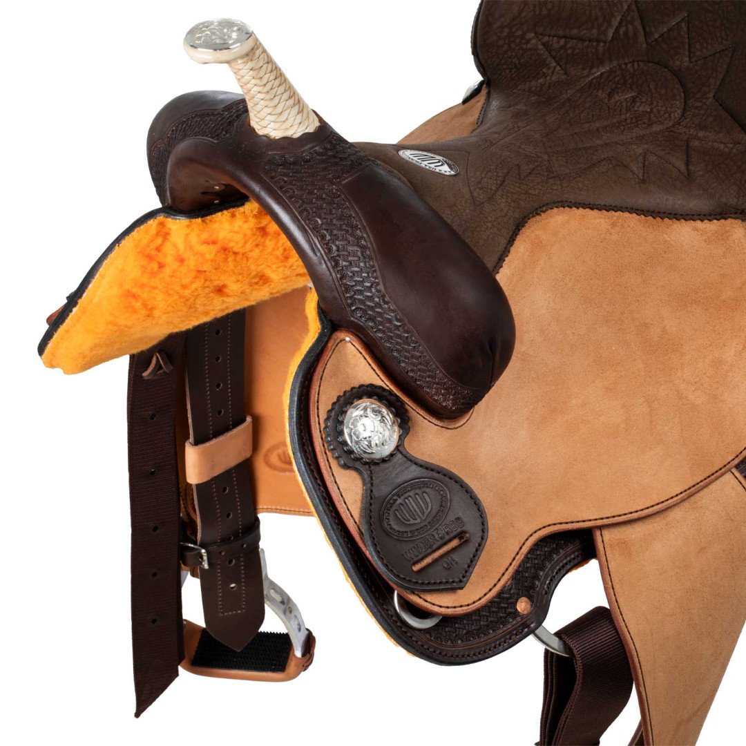 Barrel saddle  Sella Westwood basic barrel MJ brown/reverse natural border basket tooling 2,00 €