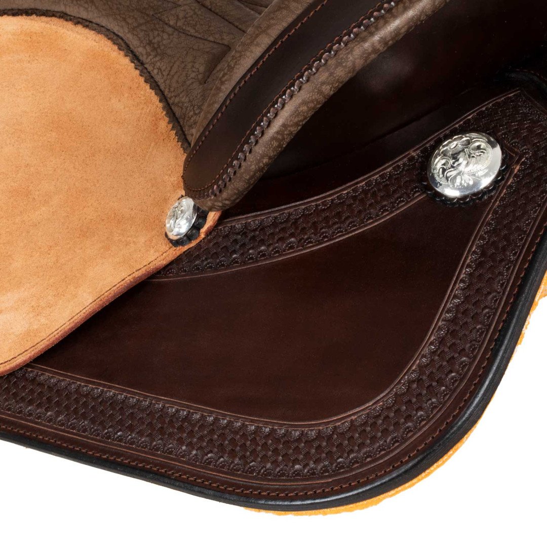 Barrel saddle  Sella Westwood basic barrel MJ brown/reverse natural border basket tooling 2,00 €