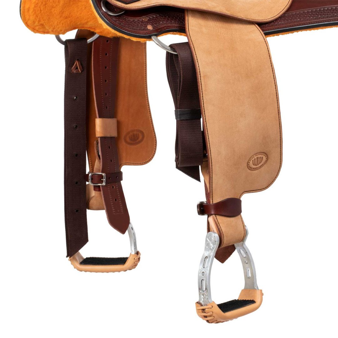 Barrel saddle  Sella Westwood basic barrel MJ burgundy/reverse natural border basket tooling 2,00 €